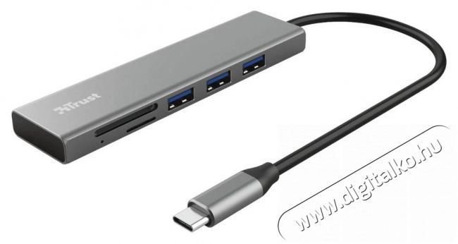 Trust Halyx Fast USB-C Hub & Card Reader (24191)-kártyaolvasó Memória kártya / Pendrive - Kártya olvasó - 401280