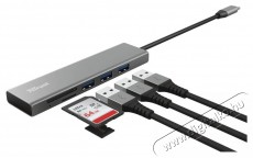 Trust Halyx Fast USB-C Hub & Card Reader (24191)-kártyaolvasó Memória kártya / Pendrive - Kártya olvasó - 401280