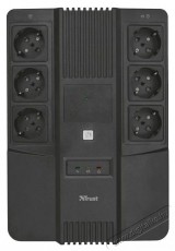 Trust MAXXON POWERSTRIP UPS 800VA (23326)-túlfeszültség védő Háztartás / Otthon / Kültér - Biztonságtechnika - Kiegészítő - 401286