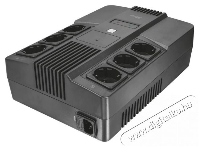 Trust MAXXON POWERSTRIP UPS 800VA (23326)-túlfeszültség védő Háztartás / Otthon / Kültér - Biztonságtechnika - Kiegészítő - 401286