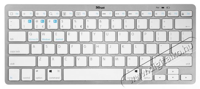 Trust NADO BLUETOOTH KEYBOARD US (23746)-billentyűzet Mobil / Kommunikáció / Smart - Tablet / E-book kiegészítő, tok - Billentyűzet - 401289