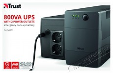 Trust Paxxon 800Va Ups 2 Outlets (23503)-tápegység Iroda és számítástechnika - Számítógép tartozék - Táp kábel - 401299