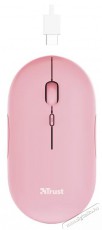 Trust PUCK WRL RCHRGABLE MOUSE PNK (24125)-vezeték nélküli egér Iroda és számítástechnika - Egér - Vezeték nélküli egér - 401312