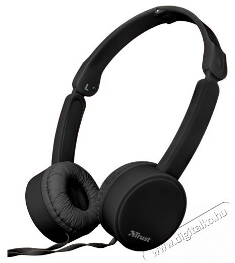 Trust UR Nano Headphones - black (23104)-fejhallgató Audio-Video / Hifi / Multimédia - Fül és Fejhallgatók - Fejhallgató - 401324