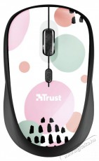 Trust Yvi Wireless Mouse - pink circles (24441)-Kompakt Egér - Rózsaszín Iroda és számítástechnika - Egér - Vezeték nélküli egér - 401336