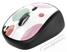 Trust Yvi Wireless Mouse - pink circles (24441)-Kompakt Egér - Rózsaszín Iroda és számítástechnika - Egér - Vezeték nélküli egér - 401336