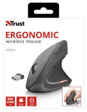 Trust Verto vezeték nélküli ergonómikus egér - fekete Iroda és számítástechnika - Egér - Vezeték nélküli egér - 368556