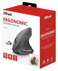 Trust Verto vezeték nélküli ergonómikus egér - fekete Iroda és számítástechnika - Egér - Vezeték nélküli egér - 368556