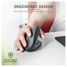 Trust Verto vezeték nélküli ergonómikus egér - fekete Iroda és számítástechnika - Egér - Vezeték nélküli egér - 368556