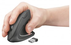 Trust Verto vezeték nélküli ergonómikus egér - fekete Iroda és számítástechnika - Egér - Vezeték nélküli egér - 368556