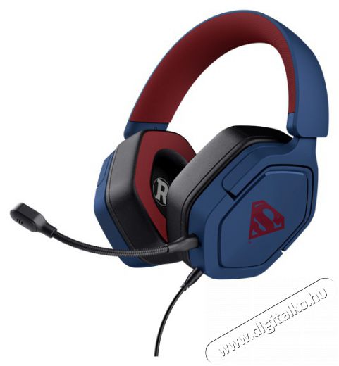 Trust 25739 GXT492SM Carus Superman multiplatform vezetékes gamer headset Audio-Video / Hifi / Multimédia - Fül és Fejhallgatók - Fejhallgató mikrofonnal / headset - 507544
