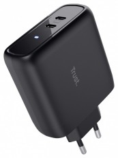 Trust 25380 Maxo 65W 2P USB-C fekete töltő adapter Mobil / Kommunikáció / Smart - Mobiltelefon kiegészítő / tok - Hálózati-, autós töltő - 514858
