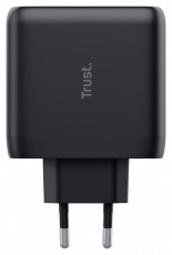 Trust 25380 Maxo 65W 2P USB-C fekete töltő adapter Mobil / Kommunikáció / Smart - Mobiltelefon kiegészítő / tok - Hálózati-, autós töltő - 514858
