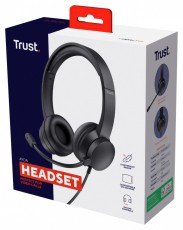 Trust Ayda PC vezetékes fekete headset Audio-Video / Hifi / Multimédia - Fül és Fejhallgatók - Fejhallgató mikrofonnal / headset - 514853