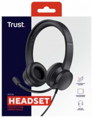 Trust Ayda PC vezetékes fekete headset Audio-Video / Hifi / Multimédia - Fül és Fejhallgatók - Fejhallgató mikrofonnal / headset - 514853