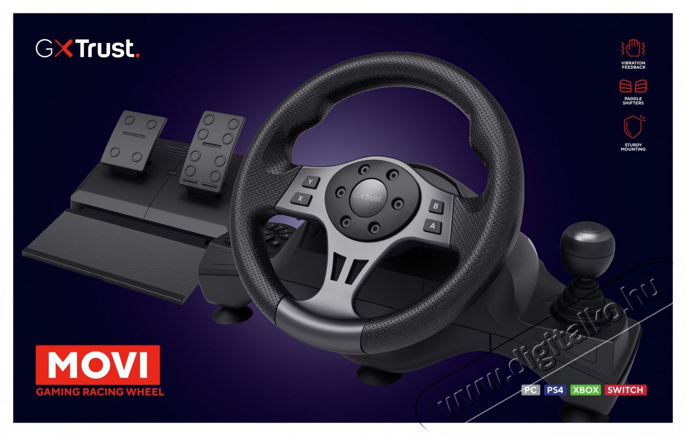 Trust GXT289 Movi fekete versenykorm&aacute;ny Iroda &eacute;s sz&aacute;m&iacute;t&aacute;stechnika - J&aacute;t&eacute;k konzol - Kieg&eacute;sz&iacute;tő - 514522