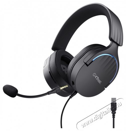 Trust GXT490 Fayzo 7.1 USB vezetékes fekete gamer headset Audio-Video / Hifi / Multimédia - Fül és Fejhallgatók - Fejhallgató mikrofonnal / headset - 514844