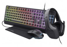 Trust GXT792 Quadrox 4in1 gamer csomag - billentyűzet,egér,egérpad és headset Iroda és számítástechnika - Billentyűzet / billentyűzet szett - Vezetékes - 514867