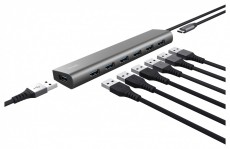 Trust Halyx 7 portos USB HUB Iroda és számítástechnika - Notebook kiegészítő - USB hub / elosztó - 514851