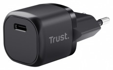 Trust Maxo 20W USB-C fekete töltő adapter Mobil / Kommunikáció / Smart - Mobiltelefon kiegészítő / tok - Hálózati-, autós töltő - 514857