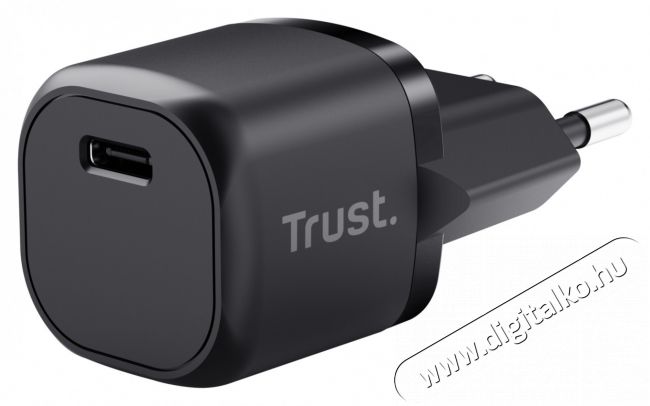 Trust Maxo 20W USB-C fekete töltő adapter Mobil / Kommunikáció / Smart - Mobiltelefon kiegészítő / tok - Hálózati-, autós töltő - 514857