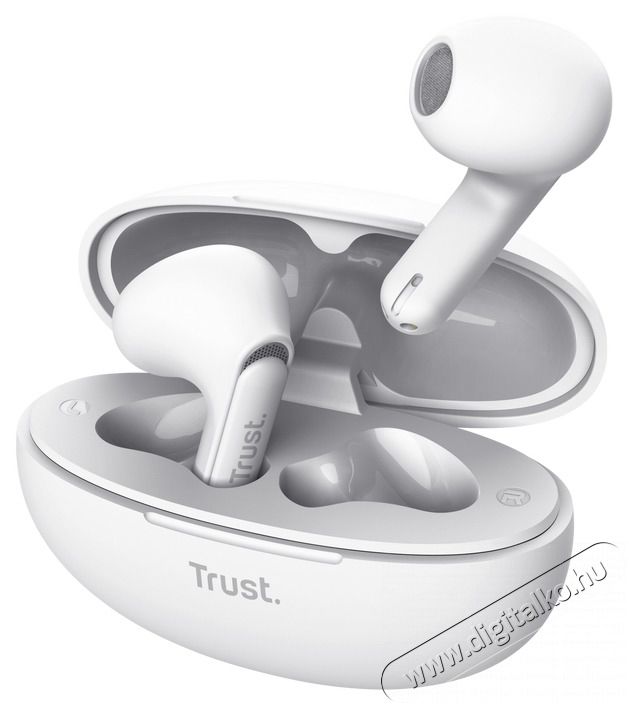 Trust Yavi ENC True Wireless Bluetooth feh&eacute;r f&uuml;lhallgat&oacute; Audio-Video / Hifi / Multim&eacute;dia - F&uuml;l &eacute;s Fejhallgat&oacute;k - F&uuml;lhallgat&oacute; - 514872