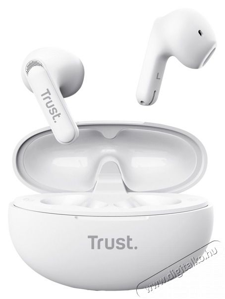 Trust Yavi ENC True Wireless Bluetooth feh&eacute;r f&uuml;lhallgat&oacute; Audio-Video / Hifi / Multim&eacute;dia - F&uuml;l &eacute;s Fejhallgat&oacute;k - F&uuml;lhallgat&oacute; - 514872