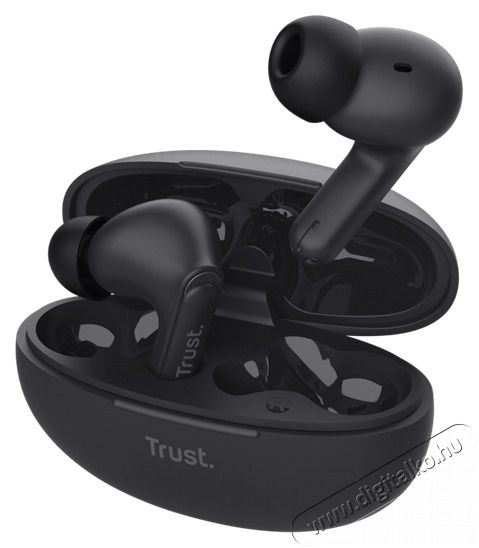 Trust Yavi ENC True Wireless Bluetooth fekete f&uuml;lhallgat&oacute; Audio-Video / Hifi / Multim&eacute;dia - F&uuml;l &eacute;s Fejhallgat&oacute;k - F&uuml;lhallgat&oacute; - 514870