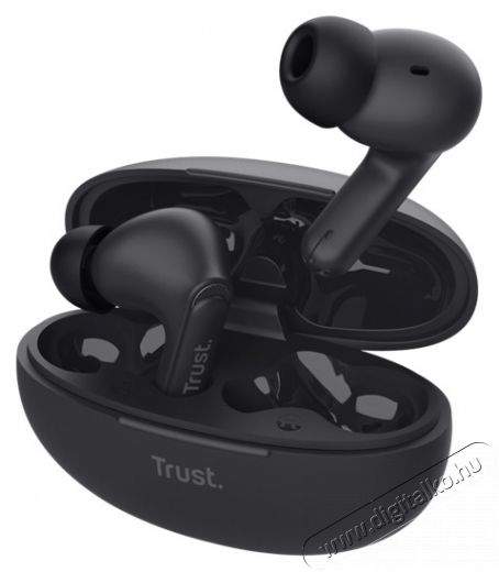Trust Yavi ENC True Wireless Bluetooth fekete f&uuml;lhallgat&oacute; Audio-Video / Hifi / Multim&eacute;dia - F&uuml;l &eacute;s Fejhallgat&oacute;k - F&uuml;lhallgat&oacute; - 514870