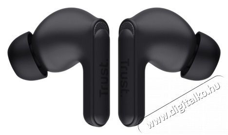 Trust Yavi ENC True Wireless Bluetooth fekete f&uuml;lhallgat&oacute; Audio-Video / Hifi / Multim&eacute;dia - F&uuml;l &eacute;s Fejhallgat&oacute;k - F&uuml;lhallgat&oacute; - 514870