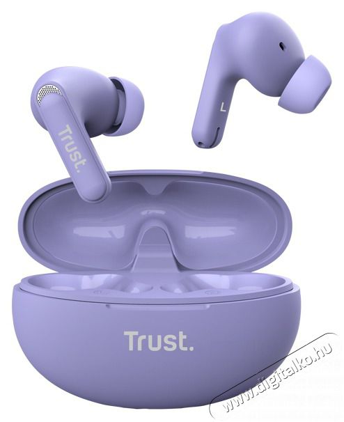 Trust Yavi ENC True Wireless Bluetooth lila f&uuml;lhallgat&oacute; Audio-Video / Hifi / Multim&eacute;dia - F&uuml;l &eacute;s Fejhallgat&oacute;k - F&uuml;lhallgat&oacute; - 514871