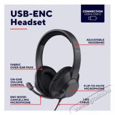 Trust AYDA MAX USB-ENC Audio-Video / Hifi / Multimédia - Fül és Fejhallgatók - Fejhallgató - 519238