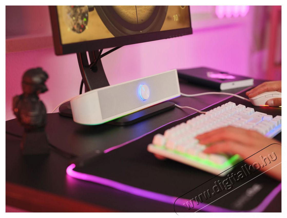 Trust GXT 619W Thorne RGB - feh&eacute;r Iroda &eacute;s sz&aacute;m&iacute;t&aacute;stechnika - PC hangsz&oacute;r&oacute; / hangfal - 520226