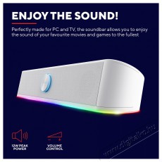 Trust GXT 619W Thorne RGB - feh&eacute;r Iroda &eacute;s sz&aacute;m&iacute;t&aacute;stechnika - PC hangsz&oacute;r&oacute; / hangfal - 520226