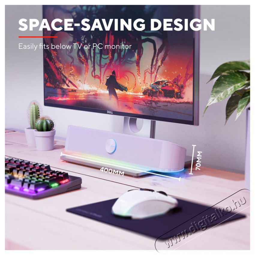 Trust GXT 619W Thorne RGB - feh&eacute;r Iroda &eacute;s sz&aacute;m&iacute;t&aacute;stechnika - PC hangsz&oacute;r&oacute; / hangfal - 520226
