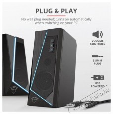 Trust GXT 609 Zoxa RGB Audio-Video / Hifi / Multim&eacute;dia - Hangfal - Hangfalszett - &Aacute;ll&oacute; / front hangfal - 520227