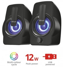Trust Gemi RGB 2.0 12W hangszóró - fekete Iroda és számítástechnika - PC hangszóró / hangfal - 368547