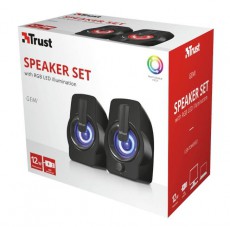 Trust Gemi RGB 2.0 12W hangszóró - fekete Iroda és számítástechnika - PC hangszóró / hangfal - 368547