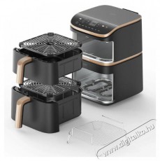 Cosori CAF-DC123S-DEUR Tower Pro Smart 10,8 L Konyhai term&eacute;kek - Konyhai kisg&eacute;p (s&uuml;t&eacute;s / főz&eacute;s / hűt&eacute;s / &eacute;telk&eacute;sz&iacute;t&eacute;s) - L&eacute;gkever&eacute;ses főzőg&eacute;p / elektromos kukta / multifunkci&oacute;s s&uuml;tő - 520230
