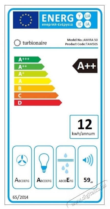 Turbionaire TAM50S Be&eacute;p&iacute;thető p&aacute;raelsz&iacute;v&oacute; Konyhai term&eacute;kek - P&aacute;raelsz&iacute;v&oacute; - Be&eacute;p&iacute;thető / kih&uacute;zhat&oacute; - 533920