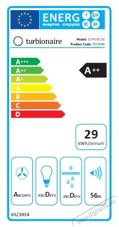 Turbionaire Elyn 90 TEY90W dekorat&iacute;v be&eacute;p&iacute;thető p&aacute;raelsz&iacute;v&oacute; Konyhai term&eacute;kek - P&aacute;raelsz&iacute;v&oacute; - Be&eacute;p&iacute;thető / kih&uacute;zhat&oacute; - 533908