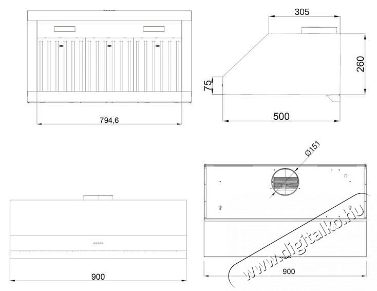 Turbionaire TCK90WPS Be&eacute;p&iacute;thető dekorat&iacute;v p&aacute;raelsz&iacute;v&oacute; Konyhai term&eacute;kek - P&aacute;raelsz&iacute;v&oacute; - Be&eacute;p&iacute;thető / kih&uacute;zhat&oacute; - 533901