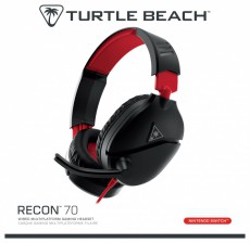 TURTLE BEACH TBS-8010-02 Recon 70N vezetékes fekete-piros gamer headset Audio-Video / Hifi / Multimédia - Fül és Fejhallgatók - Fejhallgató mikrofonnal / headset - 507254