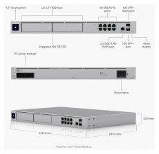 UBIQUITI UniFi Dream Machine PRO MAX 8xGbE LAN 1x2.5GbE WAN 2xSFP+ port (Switch, Tűzfal, Controller, VPN)h&aacute;l&oacute;zati eszk&ouml;z Iroda &eacute;s sz&aacute;m&iacute;t&aacute;stechnika - H&aacute;l&oacute;zat - Switch - 514739