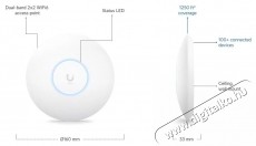 UBIQUITI UniFi AP U6+ WiFi Access point Iroda &eacute;s sz&aacute;m&iacute;t&aacute;stechnika - H&aacute;l&oacute;zat - Lefedetts&eacute;gn&ouml;velő / jeltov&aacute;bb&iacute;t&oacute; - 532817