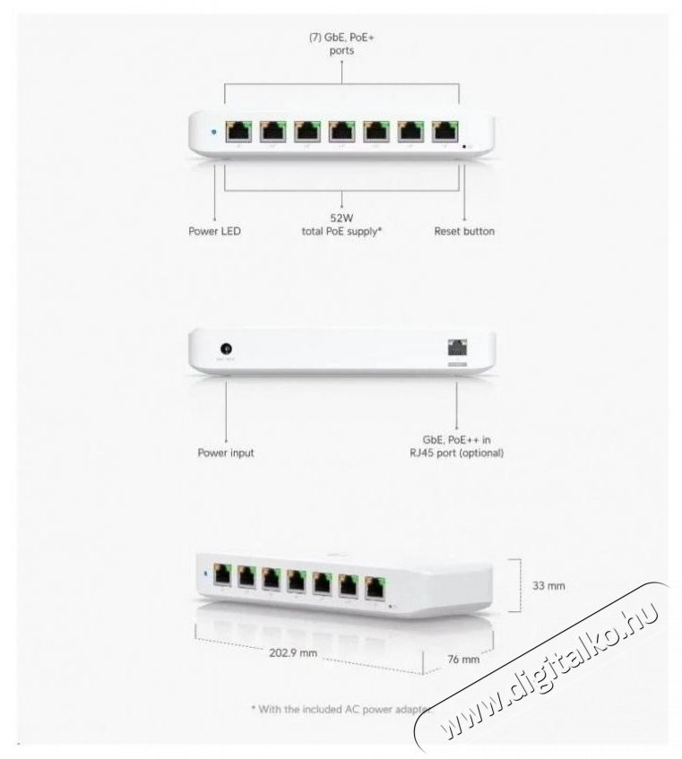 UBIQUITI UniFi L2 USW-Ultra-60W Switch otthoni haszn&aacute;latra Iroda &eacute;s sz&aacute;m&iacute;t&aacute;stechnika - H&aacute;l&oacute;zat - Switch - 532807