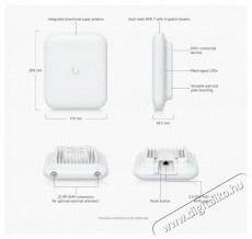 UBIQUITI UniFi U7 Outdoor WiFi Access point Iroda &eacute;s sz&aacute;m&iacute;t&aacute;stechnika - H&aacute;l&oacute;zat - Lefedetts&eacute;gn&ouml;velő / jeltov&aacute;bb&iacute;t&oacute; - 532823