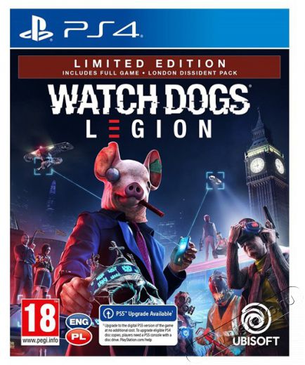 UBISOFT Watch Dogs Legion Limited Edition PS4/PS5 Játékszoftver Iroda és számítástechnika - Játék konzol - Playstation 4 (PS4) játék - 393938