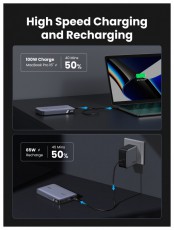 Ugreen PB720 20000mAh szürke powerbank Mobil / Kommunikáció / Smart - Powerbank / Külső akkumulátor és töltő - 506212