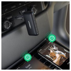 Ugreen Car & Home Bluetooth 5.0 Receiver Audio Adapter Handsfree Black Autóhifi / Autó felszerelés - Autós / autóhifi kiegészítő - Egyéb autós kiegészítő - 529110